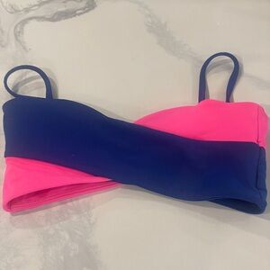 Pink and Blue Bikini Top